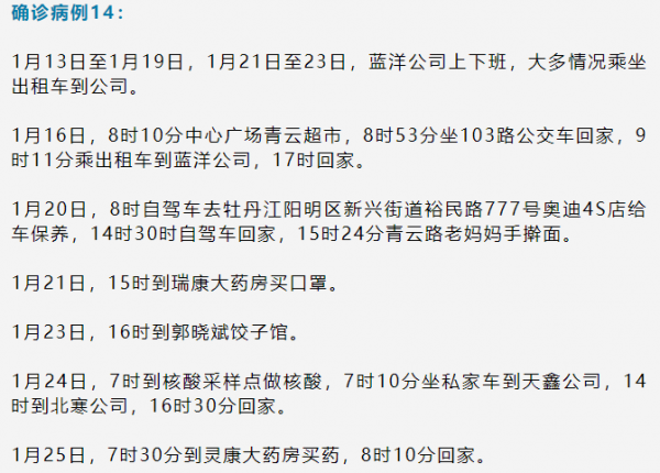 “哈尔滨香坊疫情” 哈尔滨香坊疫情行动轨迹？-第2张图片