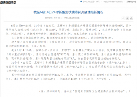 “31省份新增确诊33例” 31省份新增确诊病例46例？-第1张图片